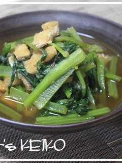 【農家のレシピ】小松菜と薄揚げの煮物-レシピのメイン写真