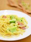 レンジでブロッコリーとウィンナーのパスタ