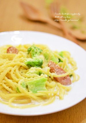 レンジでブロッコリーとウィンナーのパスタ-レシピのメイン写真