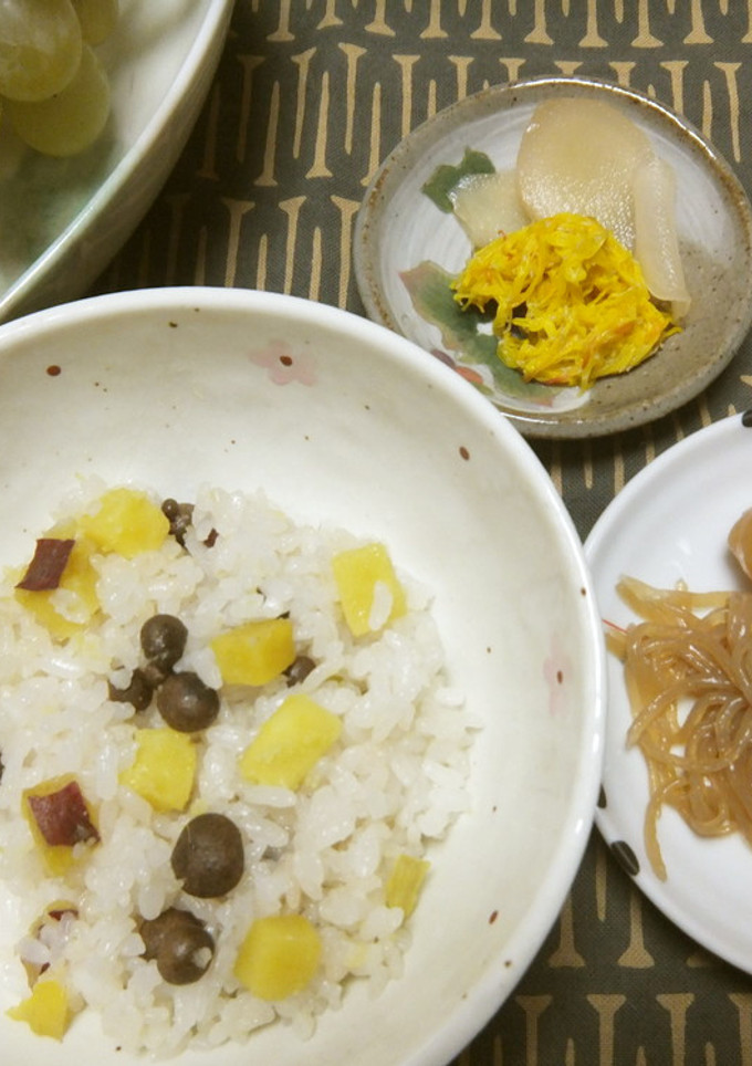 むかごとさつまいもの炊き込みご飯-レシピのメイン写真