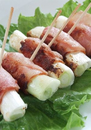 つまみ系おかず！白ねぎのベーコン巻き-レシピのメイン写真