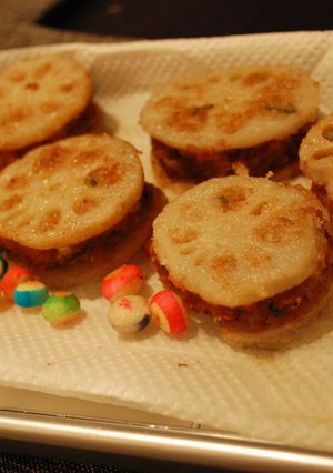 れんこんの挟み焼き-レシピのメイン写真