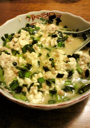 ごはんが進む～♪豆腐とにらのそぼろ煮-レシピのメイン写真