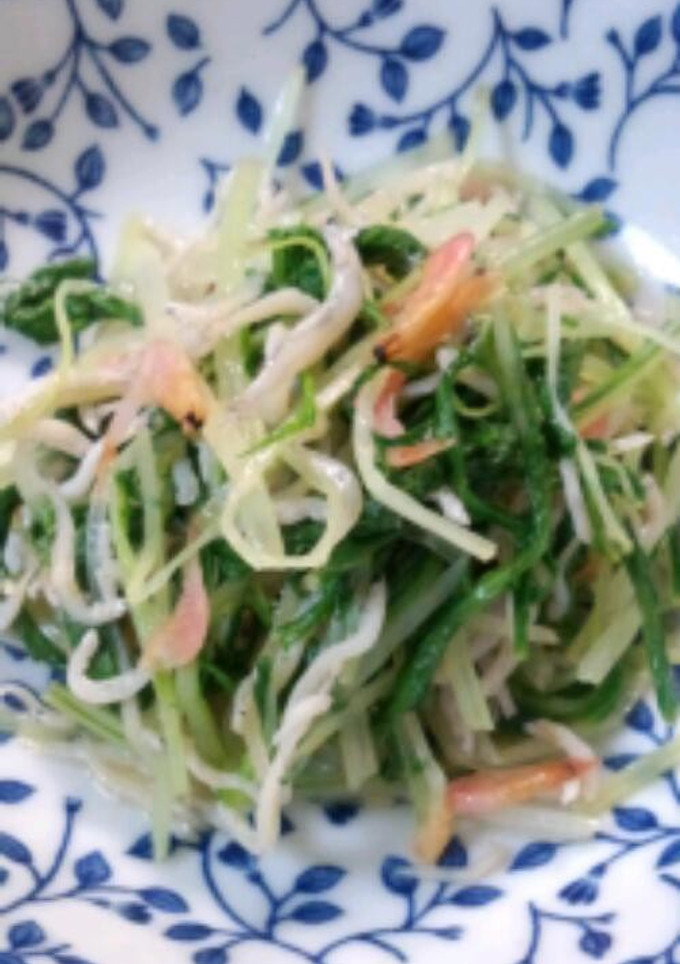 水菜としらす＆桜エビの柚子こしょう炒め-レシピのメイン写真