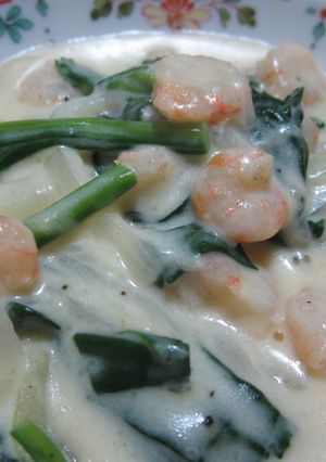 ほうれん草とえびのとろ～りクリ～ム煮-レシピのメイン写真