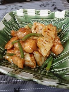 鶏肉とれんこんのてり焼き-レシピのメイン写真