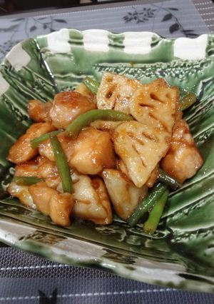 鶏肉とれんこんのてり焼き-レシピのメイン写真
