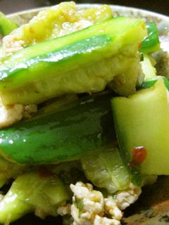 温かきゅうりの豆板醤炒め-レシピのメイン写真