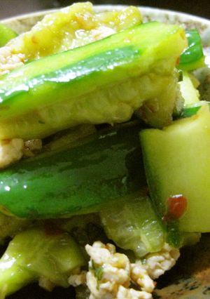 温かきゅうりの豆板醤炒め-レシピのメイン写真