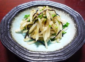 大根の皮の塩昆布炒め☆切り方が決め手！-レシピのメイン写真