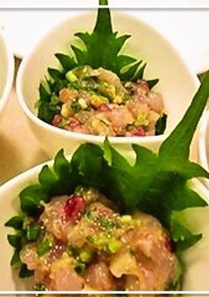 週末漁師　鯵のなめろう-レシピのメイン写真