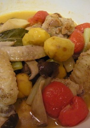 栗とチキンの蒸し煮-レシピのメイン写真