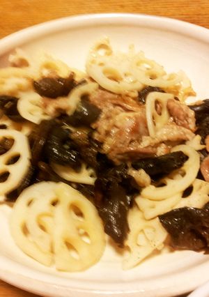 豚とレンコン・木くらげ炒めもの-レシピのメイン写真