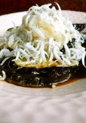 秋茄子のちりめんじゃこ乗せ-レシピのメイン写真