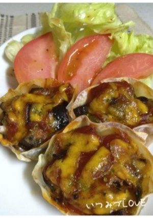 餃子の皮で！茄子のミートソース焼き-レシピのメイン写真