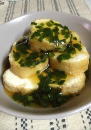 鶏ミンチのキツネロール煮・ニラ餡掛け-レシピのメイン写真