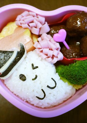 キャラ弁　ハロウィンおばけ♪-レシピのメイン写真