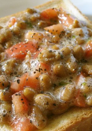 トーストon納豆トマト-レシピのメイン写真