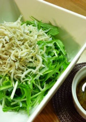 ◆糖尿病のおかず◆包丁いらずの水菜サラダ-レシピのメイン写真