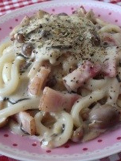 牛乳でヘルシークリームうどん☆-レシピのメイン写真