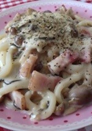 牛乳でヘルシークリームうどん☆-レシピのメイン写真
