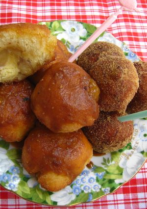 バナナ入りたこ焼き風ホットケーキ-レシピのメイン写真