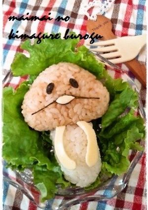 簡単♪キャラ弁＊　なめこ栽培♡んふんふ♪-レシピのメイン写真