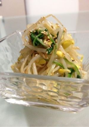 豆もやしと水菜のヘルシーおかず-レシピのメイン写真