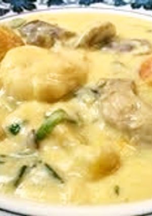 温野菜と牡蠣ホタテ★豆乳クリームシチュー-レシピのメイン写真