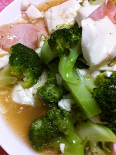 ブロッコリーとハムと豆腐のあんかけ-レシピのメイン写真