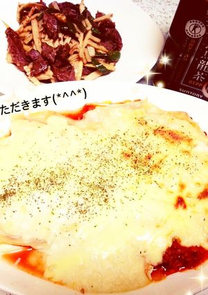 ワンタン餃子の皮で簡単ヘルシーラザニア-レシピのメイン写真
