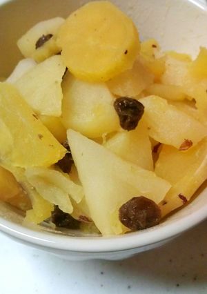 調味料なし！さつまいもとリンゴの甘煮-レシピのメイン写真