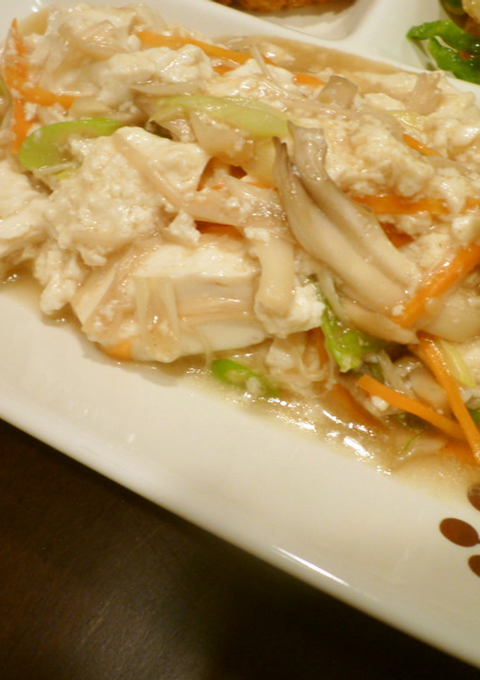 くずし豆腐のいろいろきのこあんかけ☆-レシピのメイン写真