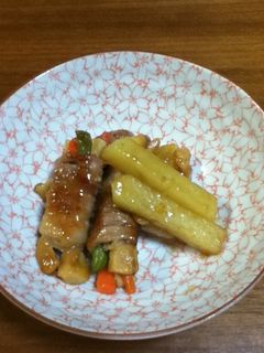 高野豆腐と野菜の甘辛♪肉巻き☆-レシピのメイン写真