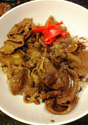 簡単　牛だけの牛丼、忙しい人に-レシピのメイン写真