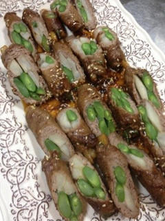 ゴボウとインゲンの肉巻き♬ゴマまぶし♬-レシピのメイン写真