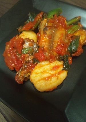 秋刀魚とニョッキのトマトソース-レシピのメイン写真