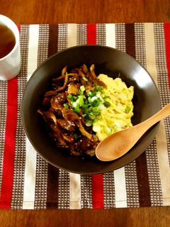 舞茸・なす・チキンの☆生姜焼き丼-レシピのメイン写真