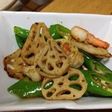簡単!蓮根と海老のニンニク炒め