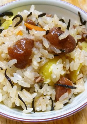 母の味　蒸し器で本格　五目おこわ秋味-レシピのメイン写真