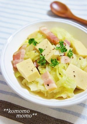 キャベツと高野豆腐のコンソメスープ煮-レシピのメイン写真