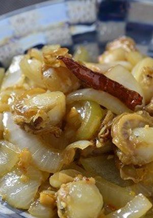 簡単！ベビーホタテと玉葱のにんにく炒め-レシピのメイン写真