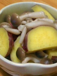 簡単!お手軽!さつまいもとしめじの煮物-レシピのメイン写真