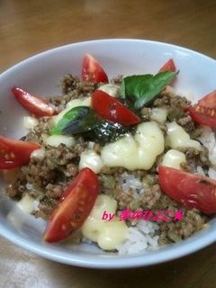 簡単♪美味しいぃ~バジル丼-レシピのメイン写真