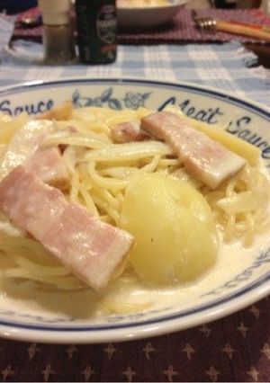 じゃがいもとベーコンのクリームパスタ-レシピのメイン写真