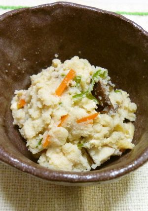 おでんだしを使った「チーズ入りおから煮」-レシピのメイン写真