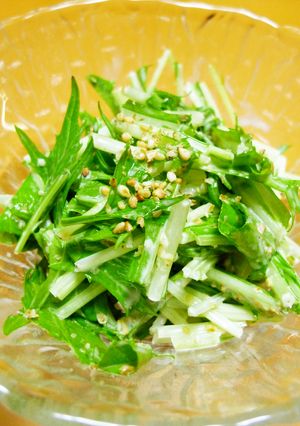 シャキシャキ食感！水菜のごまマヨ和え-レシピのメイン写真