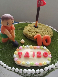 10歳誕生日!ゴルフケーキ-レシピのメイン写真