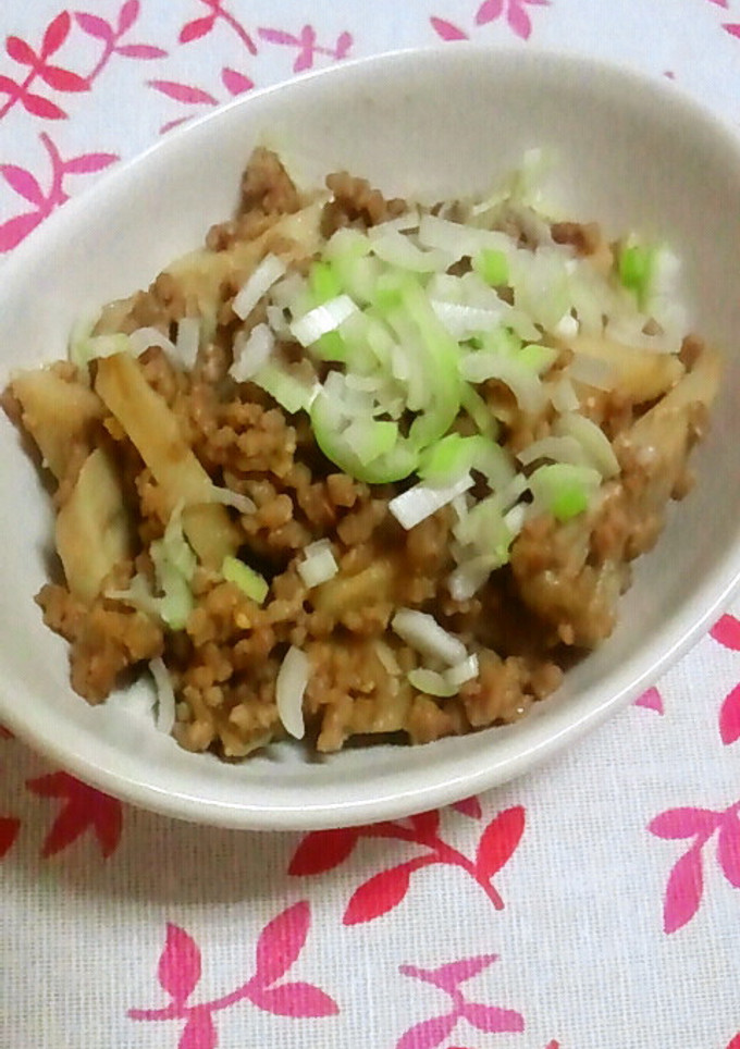 簡単！エリンギとひき肉の甘辛味噌炒め♪-レシピのメイン写真