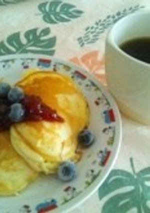 HMで♪もちふわリコッタチーズパンケーキ-レシピのメイン写真